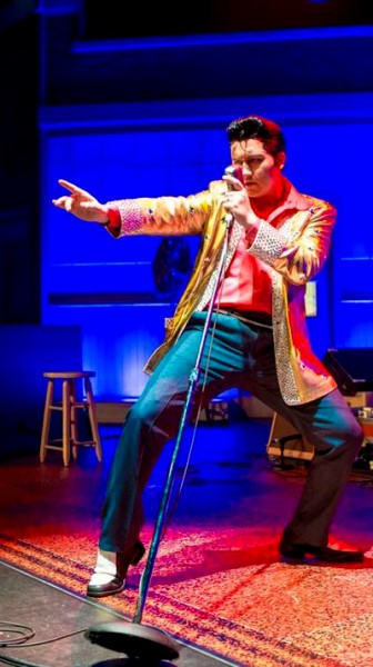 Tyler Hunter as Elvis Presley in "Million Dollar Quartet."
